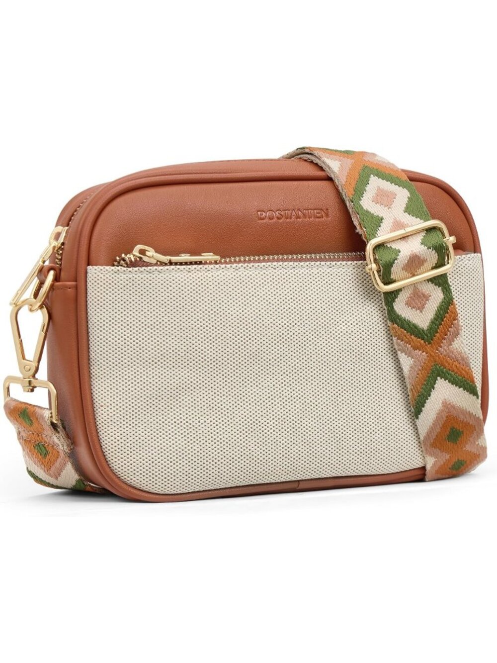 Women Pattern Brown Quilted Small Vegan Leather Purses Adjustable Crossbody Bag